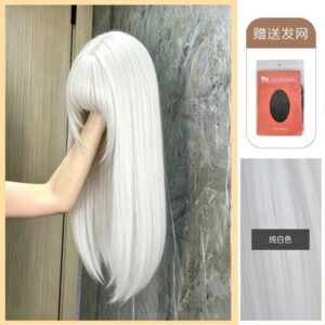 White Straight Wig